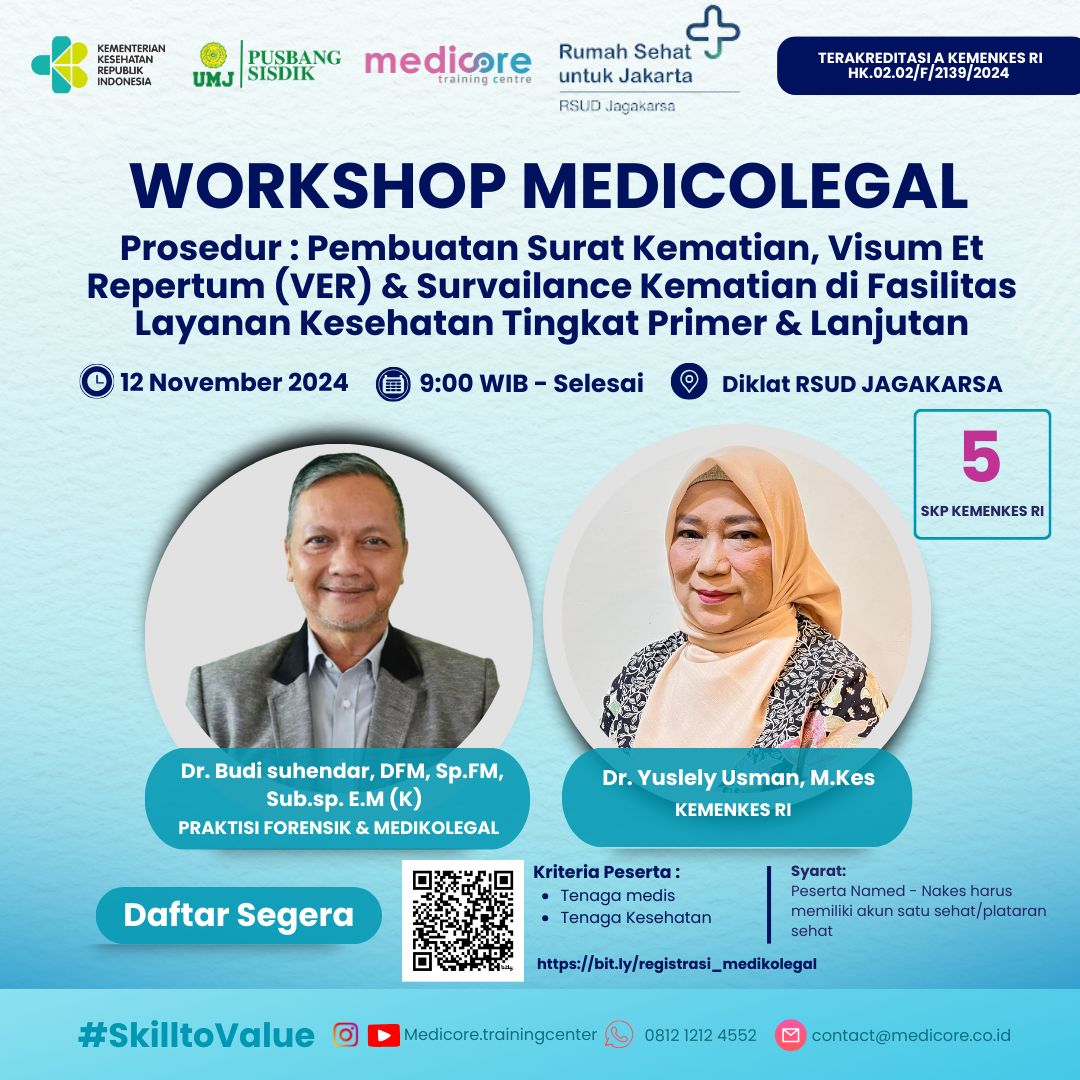 Prosedur Medikolegal  Pembuatan Surat Kematian, Visum Et Repertum (VER) Luar  Survailance Kematian di Fasilitas Layanan Kesehatan Tingkat Primer Lanjutan