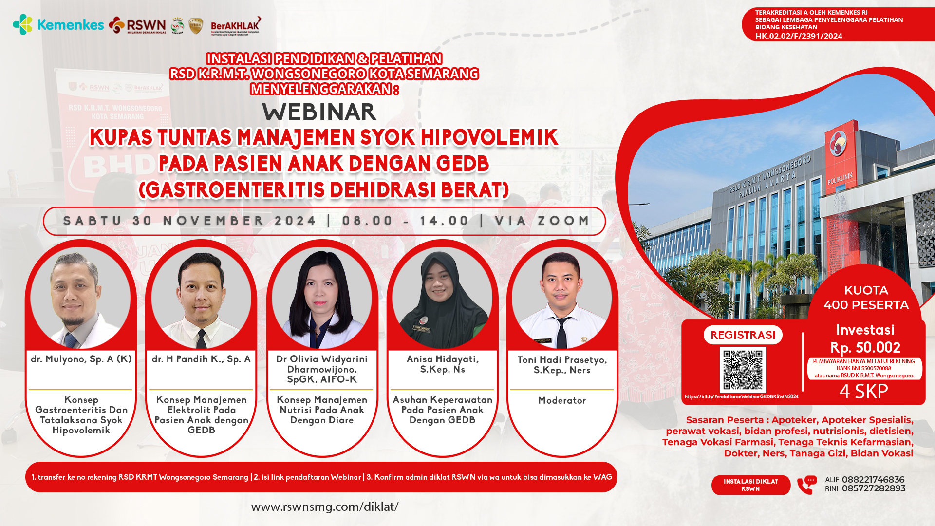 WEBINAR KUPAS TUNTAS MANAJEMEN SYOK HIPOVOLEMIK PADA PASIEN ANAK DENGAN GEDB (GASTROENTERITIS DEHIDRASI BERAT)
