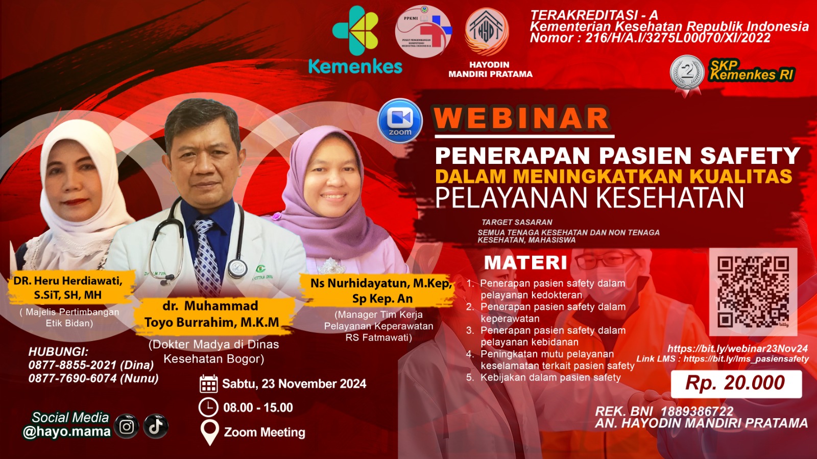 Webinar Penerapan Pasien Safety Dalam Meningkatkan Kesehatan kualitas pelayanan