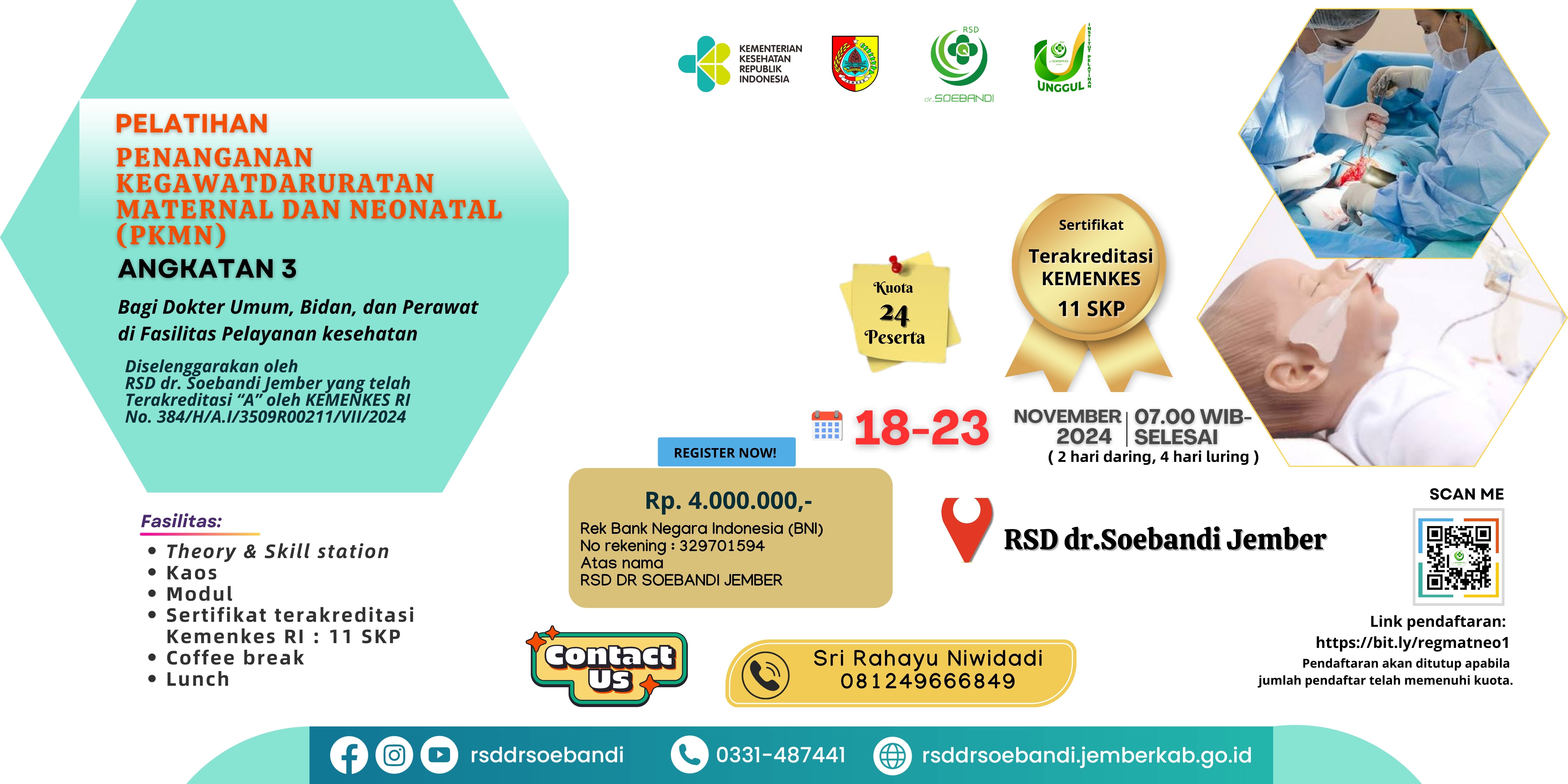 PELATIHAN KEGAWATDARURATAN MATERNAL DAN NEONATAL (PKMN) ANGKATAN 3