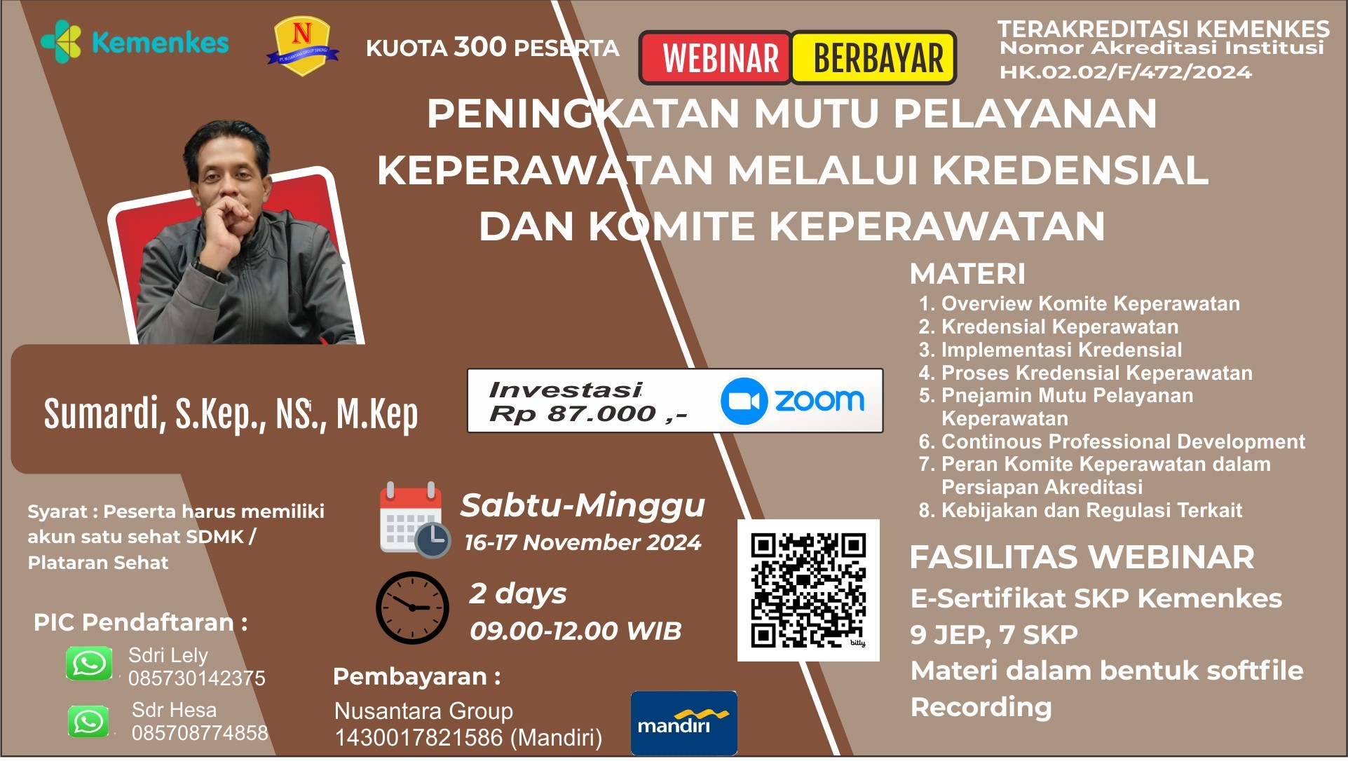 Webinar Komite Keperawatan dan Kredensial