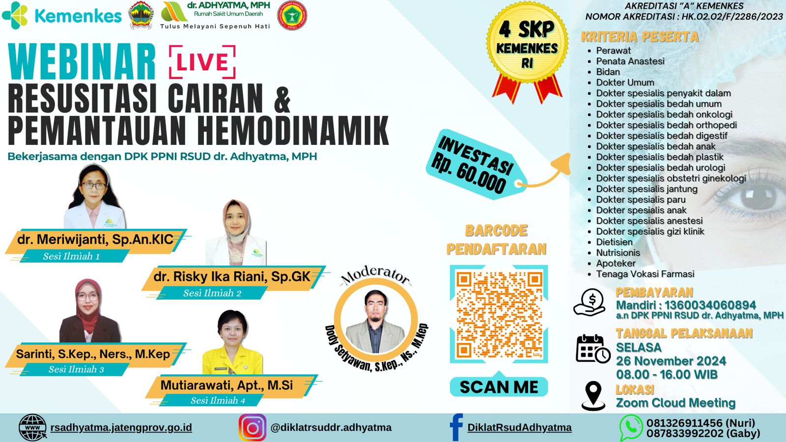 Webinar Resusitasi Cairan dan Pemantauan Hemodinamik