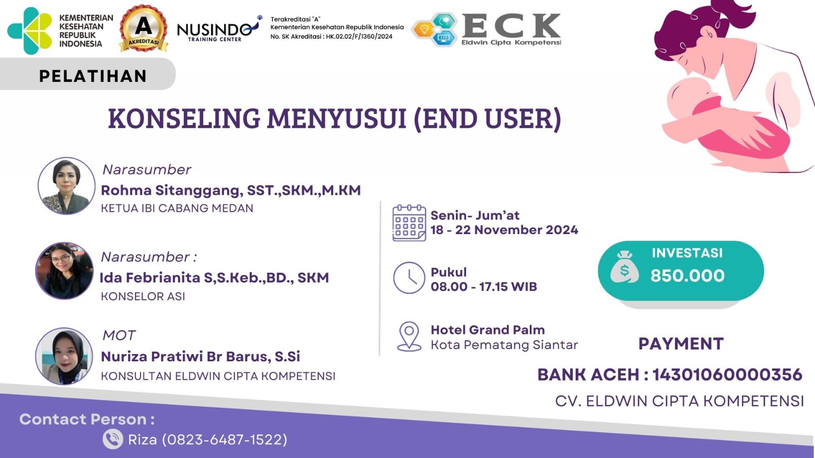 Pelatihan Konseling Menyusui