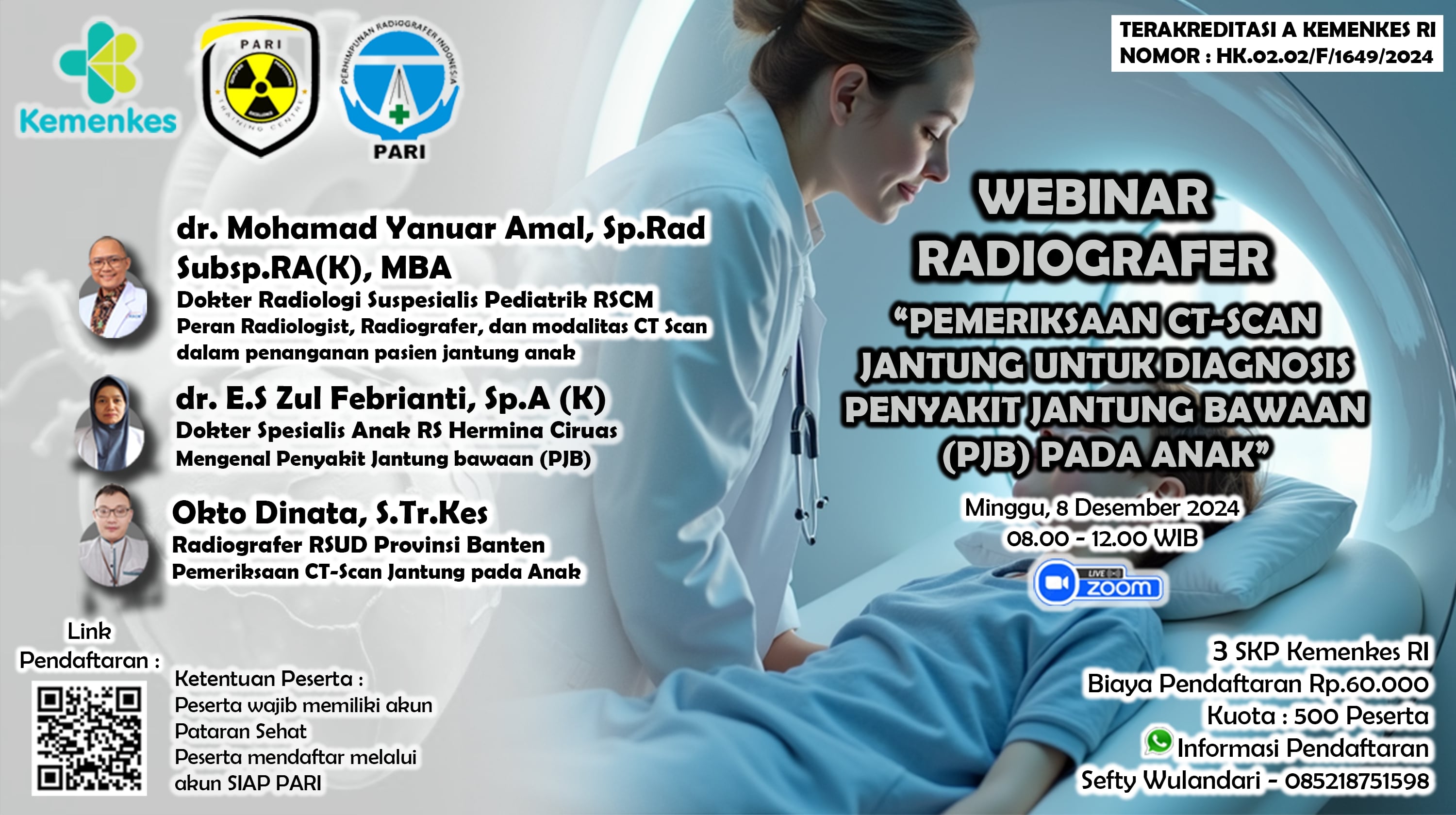 Webinar Radiografer Pemeriksaan CT Scan Jantung untuk Diagnosis Penyakit Jantung Bawaan (PJB) pada Anak 
