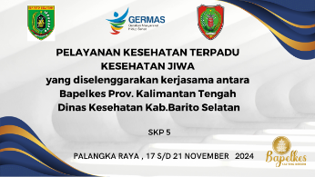 Pelatihan Tenaga Kesehatan Terpadu Kesehatan Jiwa Kabupaten Barito Selatan Provinsi Kalimantan Tengah