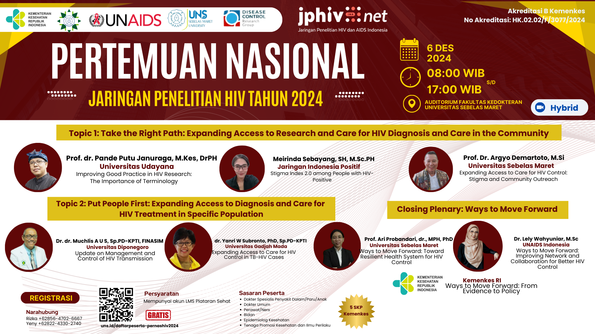 Pertemuan Nasional Jaringan Penelitian HIV Indonesia dalam Rangka Hari AIDS Sedunia 2024