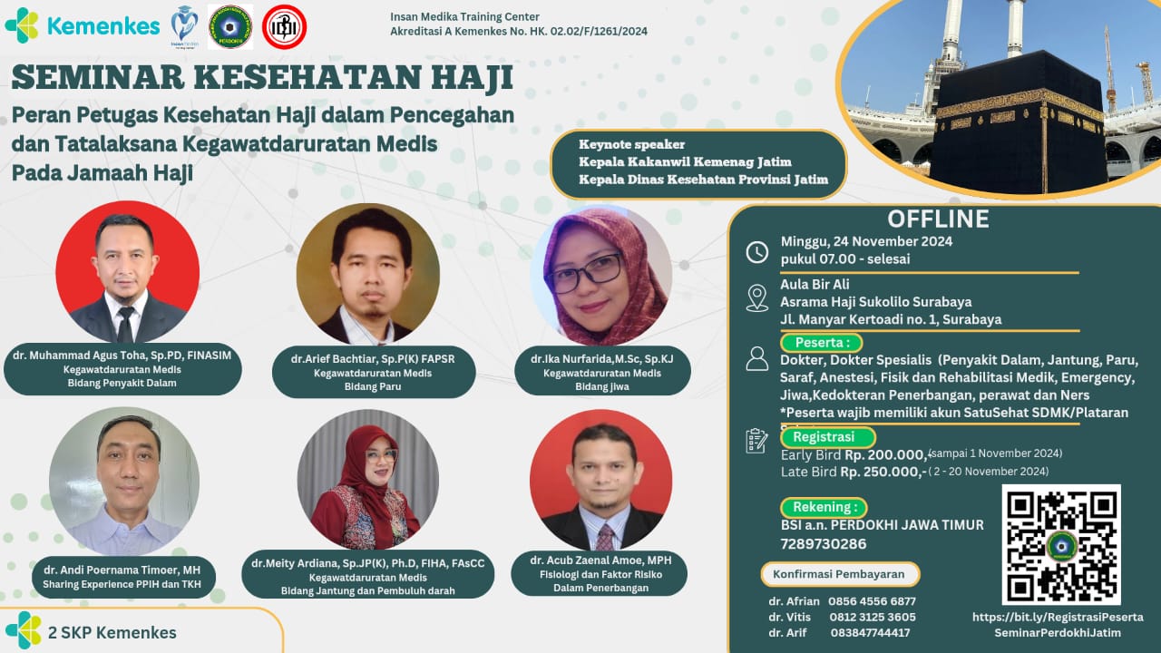 Seminar Peran Petugas Kesehatan Haji Dalam Pencegahan dan Tatalaksana Kegawatdaruratan Medis Pada Jamaah Haji
