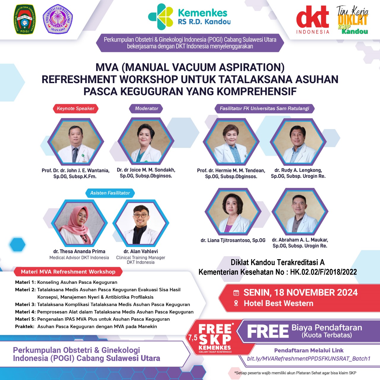 MVA (Manual Vacuum Aspiration) Refreshment Dalam Tatalaksana Asuhan Pasca Keguguran yang Komprehensif, Batch 1