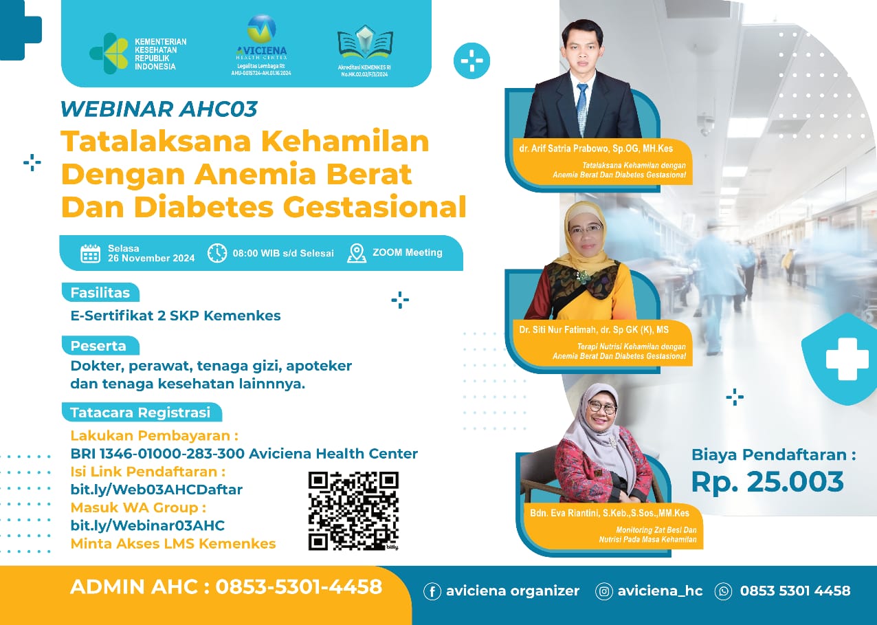 Webinar Tatalaksana Kehamilan Dengan Anemia Berat Dan Diabetes Gestasional