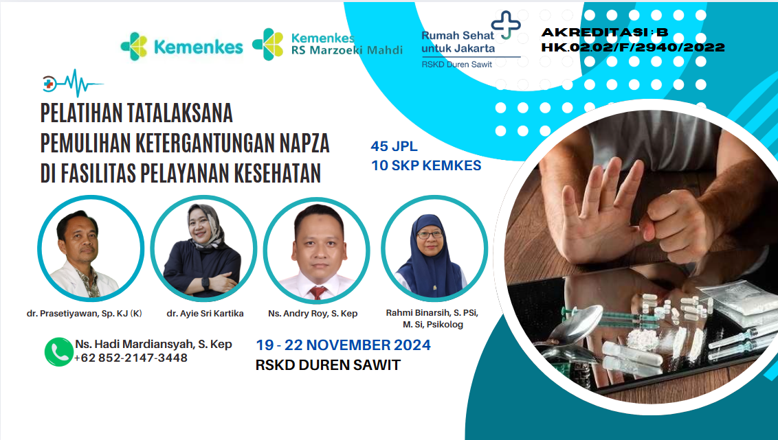 Pelatihan Tatalaksana Pemulihan Ketergantungan NAPZA Di Fasilitas Pelayanan Kesehatan