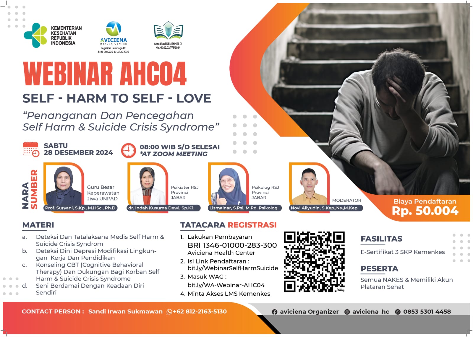 Webinar Penanganan dan Pencegahan Self Harm  Suicide Crisis Syndrome
