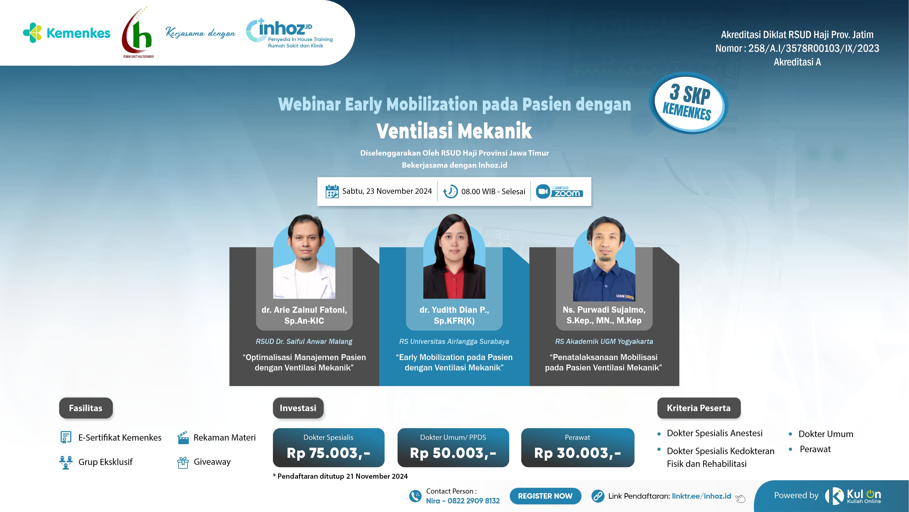Webinar Early Mobilization pada Pasien dengan Ventilasi Mekanik