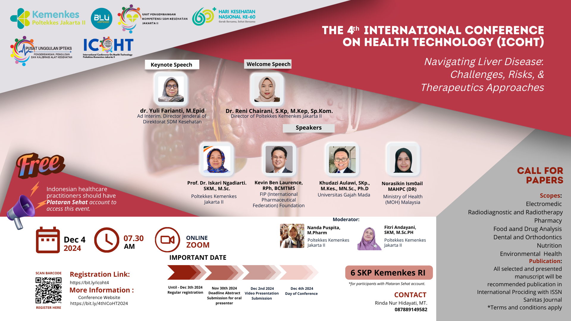 The 4 th International Conference on Health Technology (ICoHT) Navigating Liver Disease Challenges, Risks,  Therapeutics Approaches