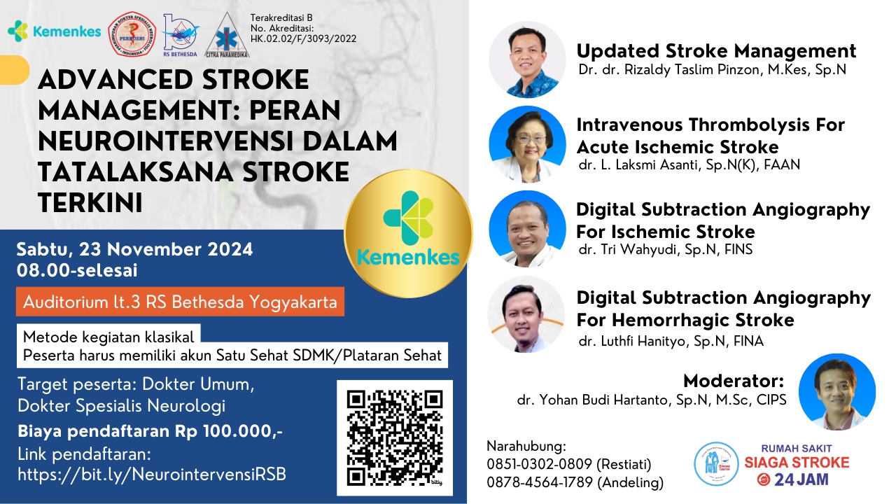 SEMINAR ADVANCED STROKE MANAGEMENT PERAN NEUROINTERVENSI DALAM TATALAKSANA STROKE TERKINI