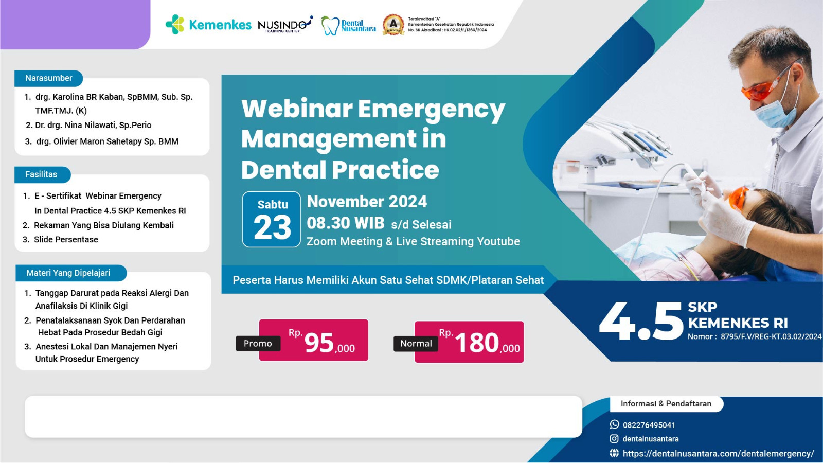 Webinar Emergency Management in Dental  Practice