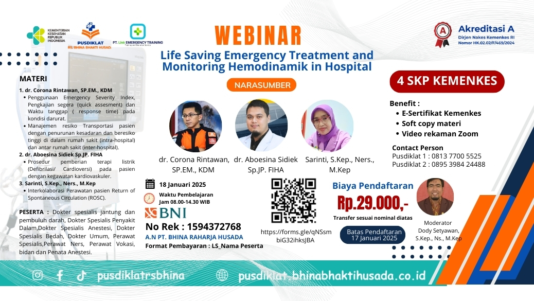 Life Saving Emergency Treatment and  Monitoring Hemodinamik in Hospital