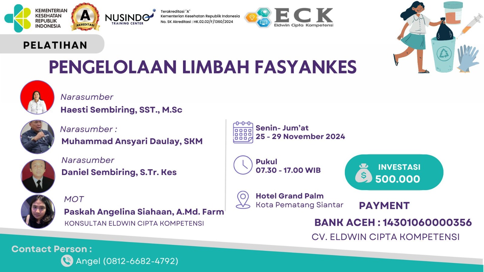Pelatihan Pengelolaan Limbah Fasyankes