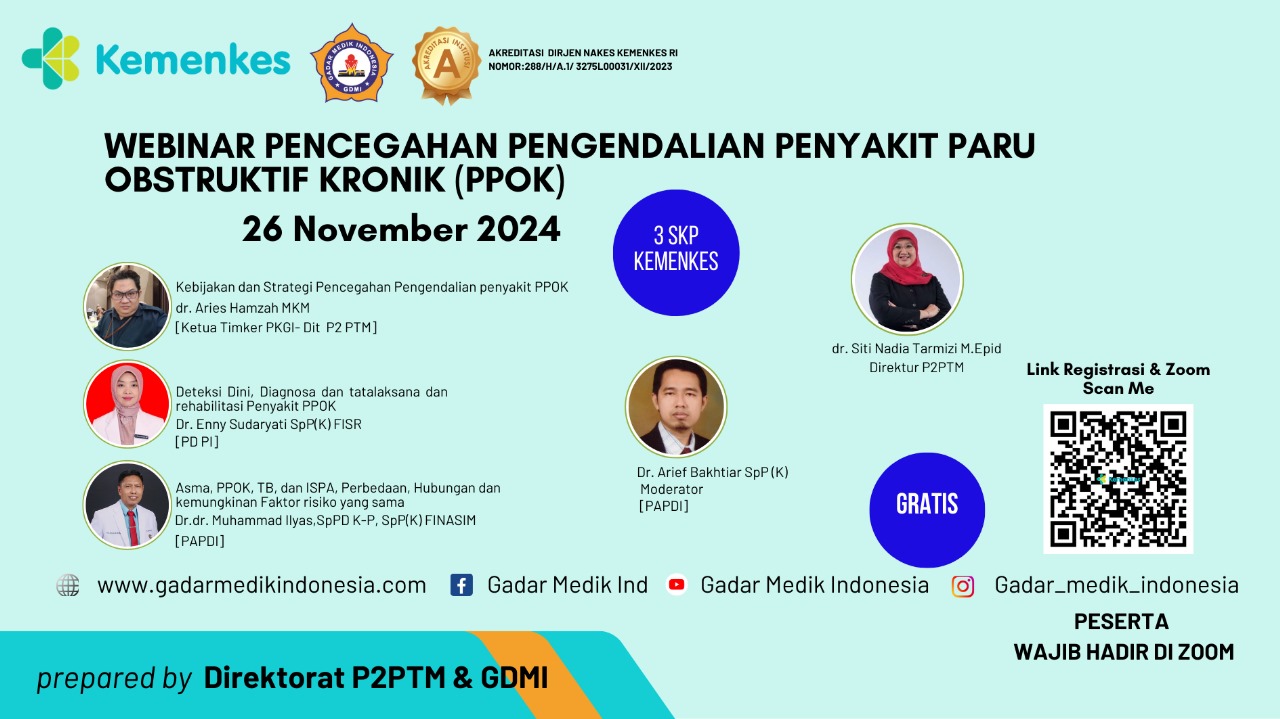 Webinar Pencegahan Pengendalian Penyakit Paru Obstruktif Kronik (PPOK) - Seri II