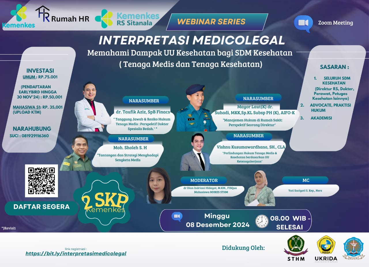 Medicolegal  Hukum Kesehatan Memahami Dampak Bagi SDM Kesehatan Berdasarkan UU Kesehatan