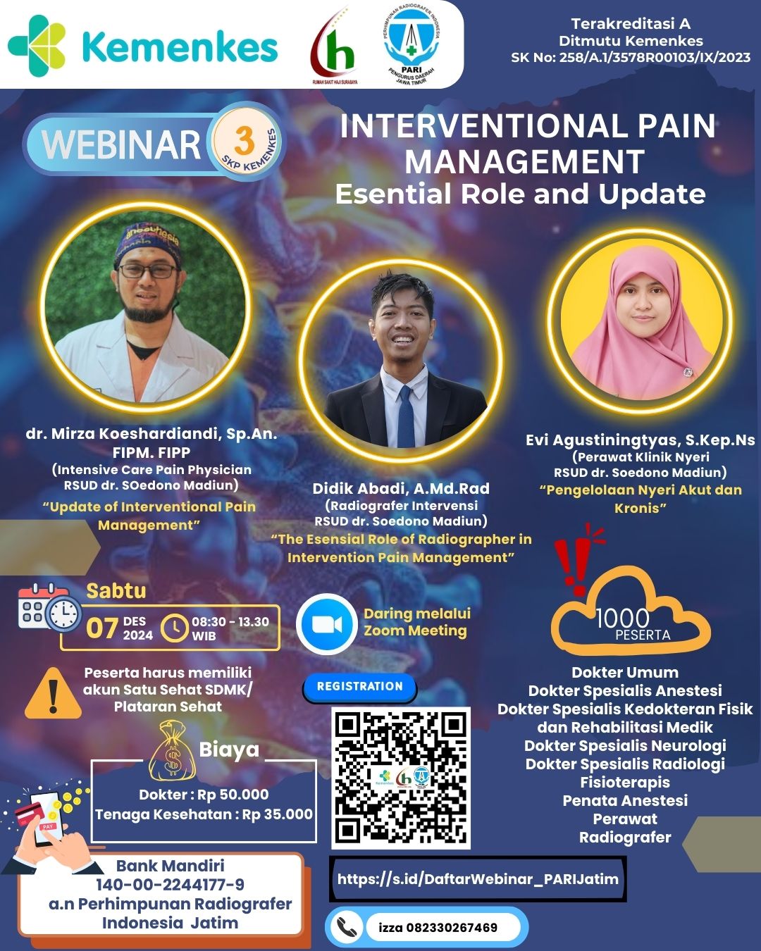 WEBINAR INTERVENTIONAL PAIN MANAGEMENT ESENTIAL ROLE AND UPDATE