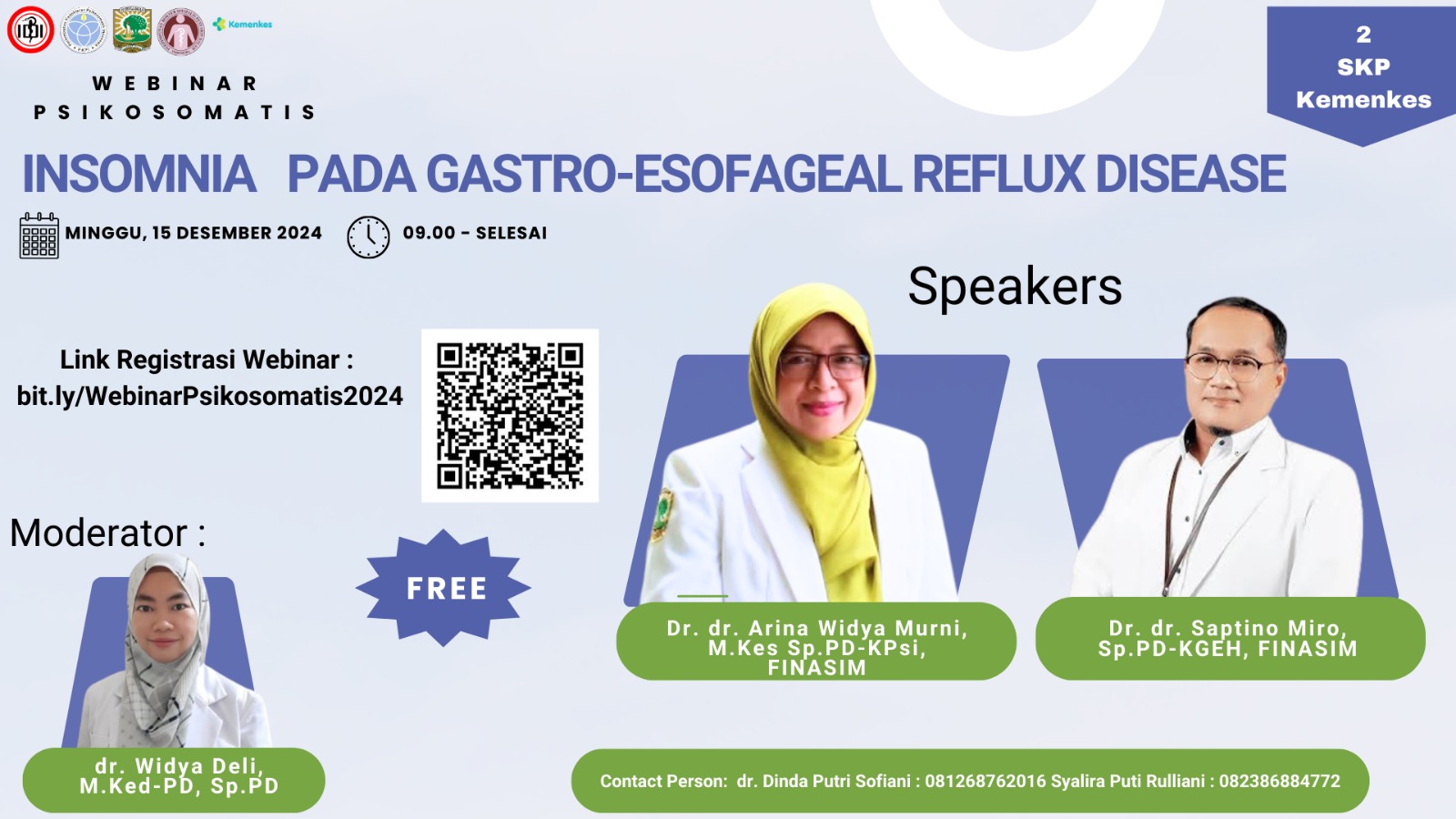 Webinar Psikosomatik Insomnia pada Gastroesophageal Reflux Disease