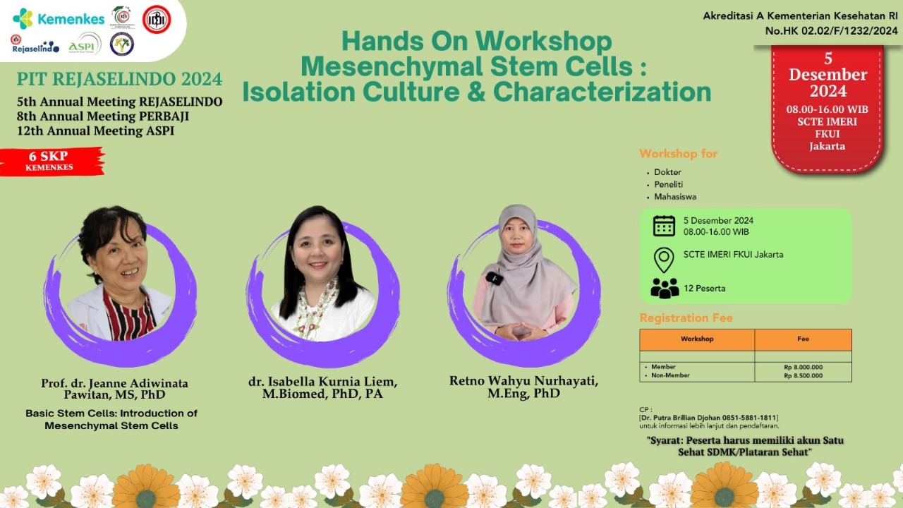 Hands On Workshop "Mesenchymal Stem Cells: Isolation, Culture, and Characterization"