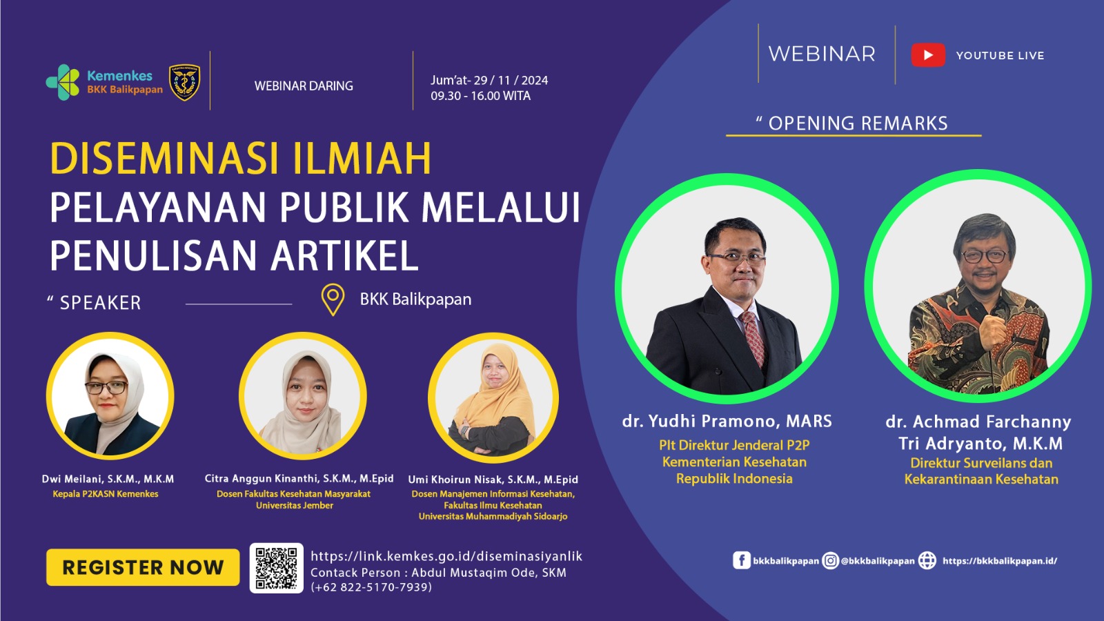 Webinar Diseminasi Informasi Pelayanan Publik Melalui Penulisan Artikel Ilmiah