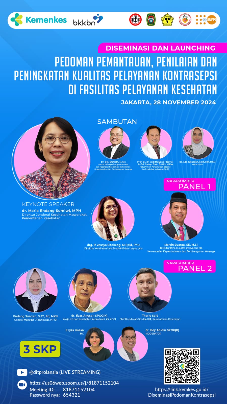 DISEMINASI PEDOMAN PEMANTAUAN, PENILAIAN DAN PENINGKATAN KUALITAS PELAYANAN KONTRASEPSI TAHUN 2024