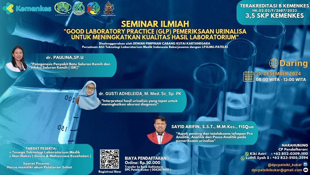 Webinar Good Laboratory Practice Pemeriksaan Urinalisa Untuk Meningkatkan Kualitas Hasil Laboratorium_DPC Kutai Kartanegara