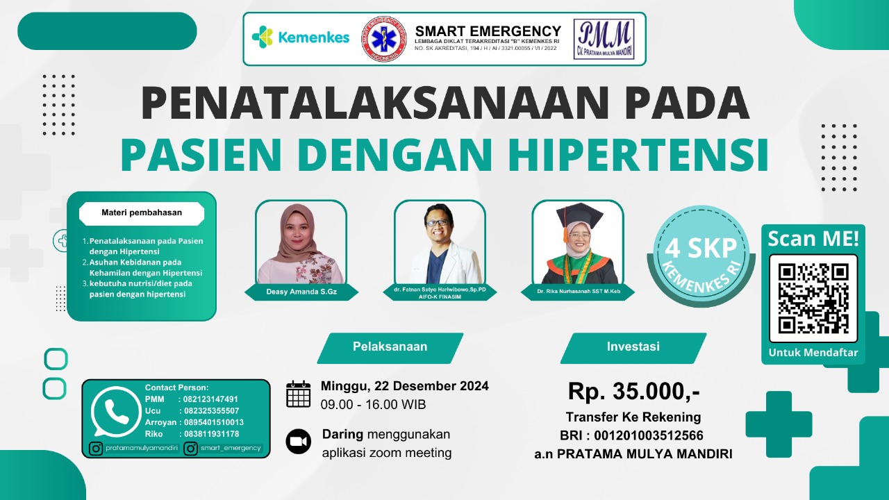 WEBINAR PRATAMA MULYA MANDIRI PENATALAKSANAAN PADA PASIEN DENGAN HIPERTENSI