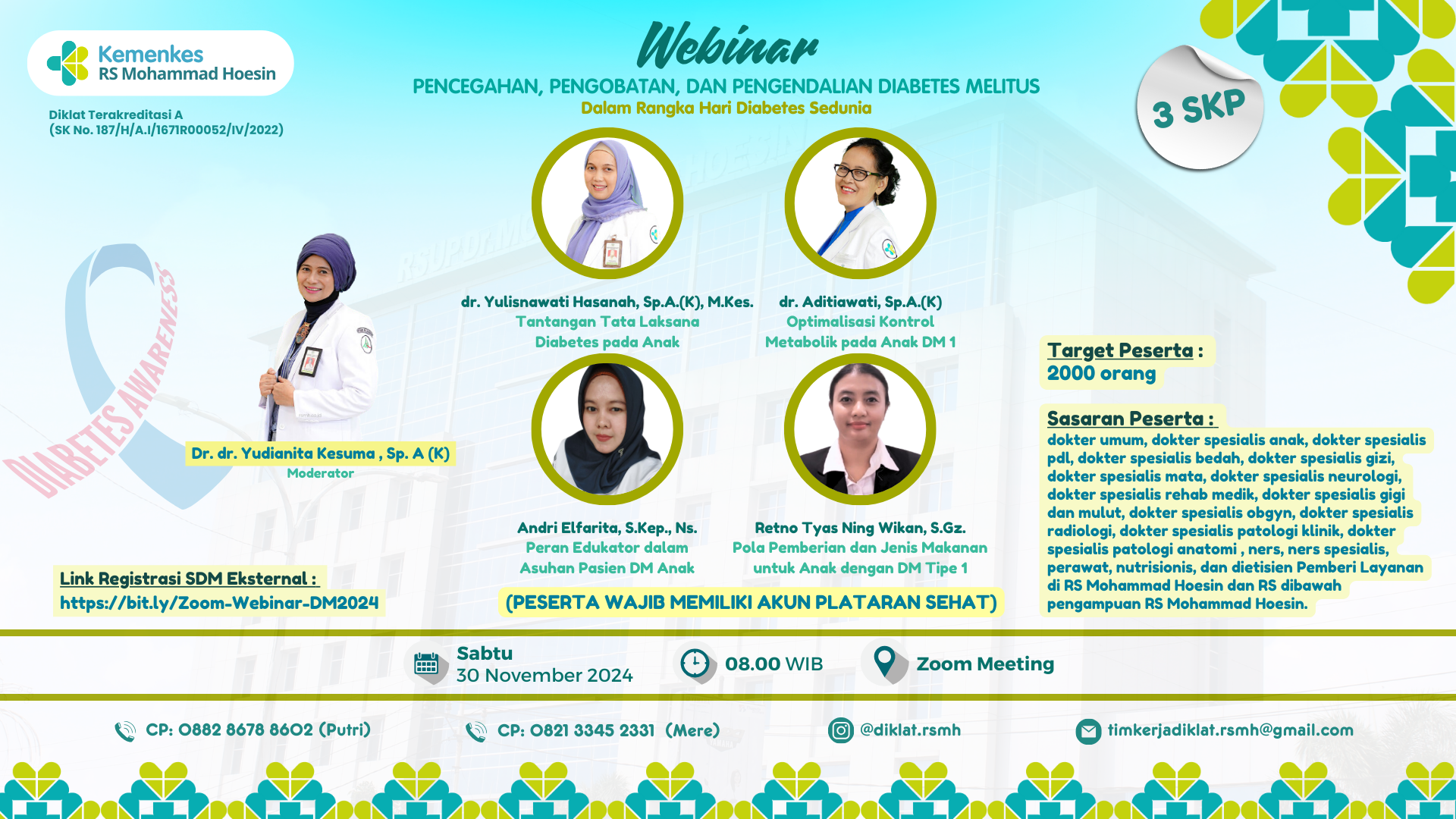 Webinar Pencegahan, Pengobatan, dan Pengendalian Diabetes Melitus
