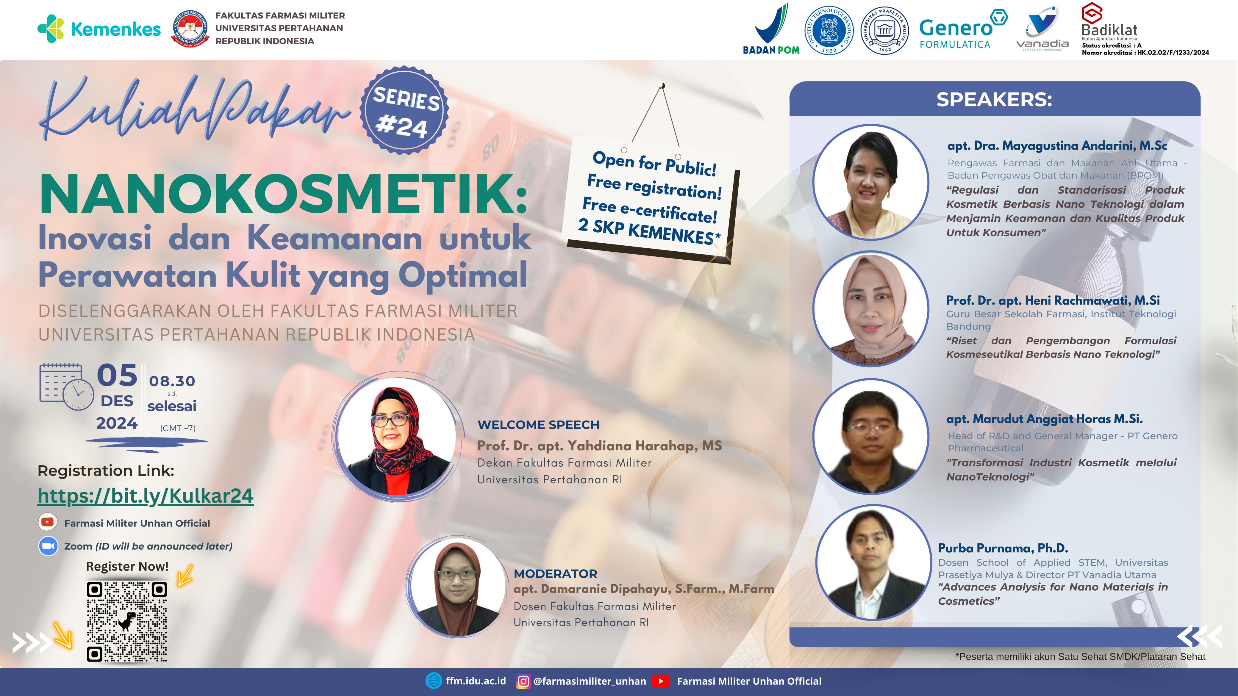 Webinar Inovasi Teknologi Nano untuk Produk Kosmetik