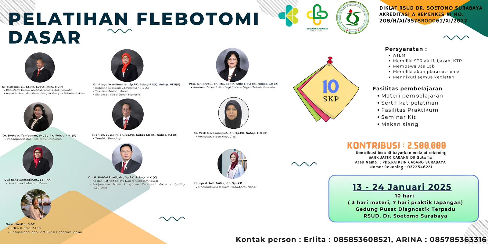 Pelatihan Flebotomi Dasar Angkatan 1A 2025