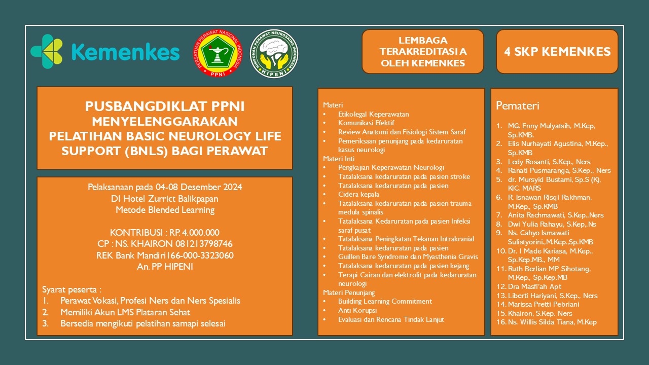 16912-Pelatihan Basic Neuro Life Support (BNLS) Bagi Perawat di Hotel Zurrict Balikpapan