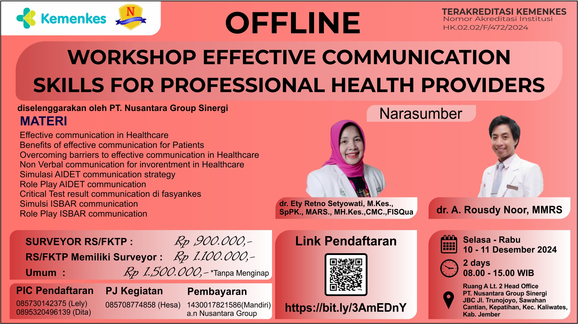 Workshop Effective Communication Skills For Professional Health Providers