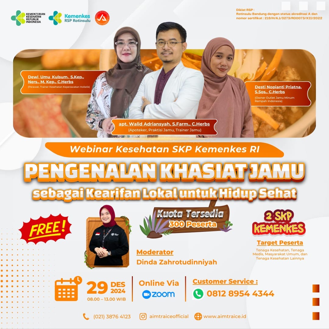 Webinar Kesehatan Pengenalan Khasiat Jamu sebagai Kearifan Lokal Untuk Hidup Sehat
