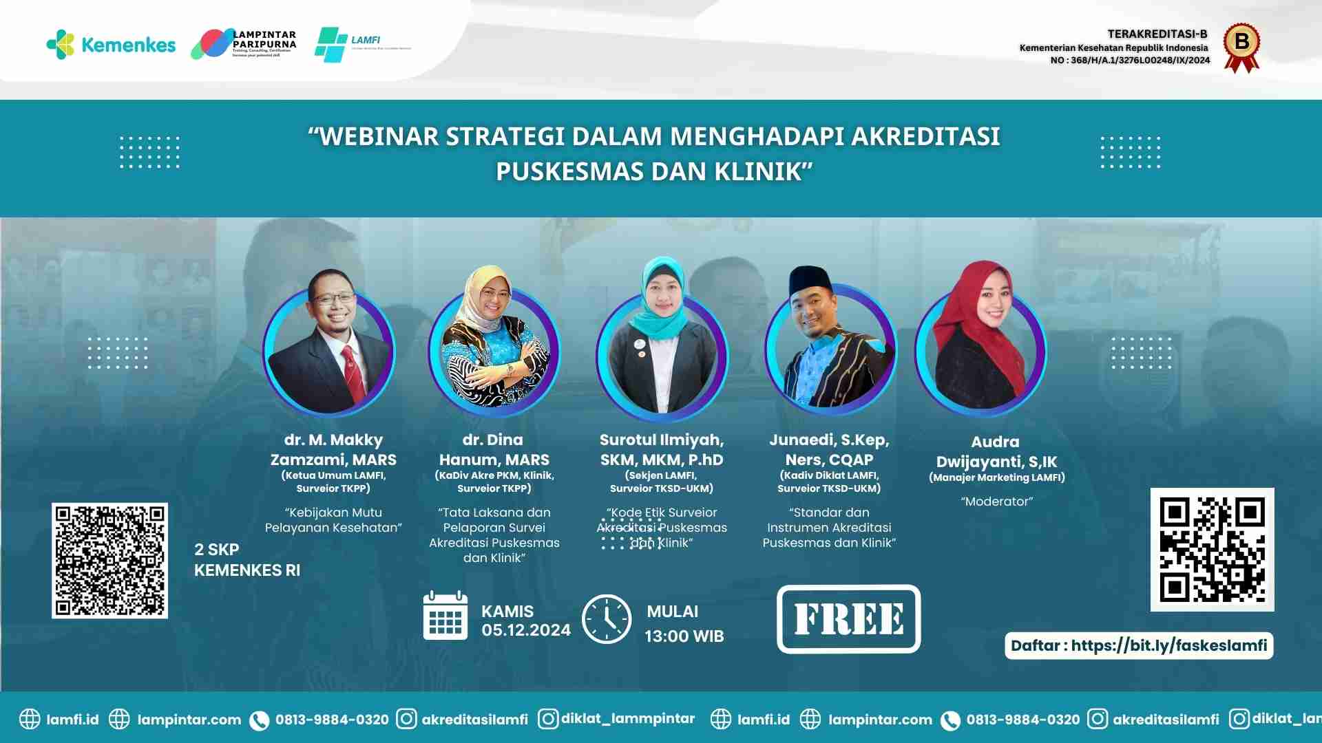 Webinar Strategi dalam Menghadapi Akreditasi Puskesmas dan Klinik