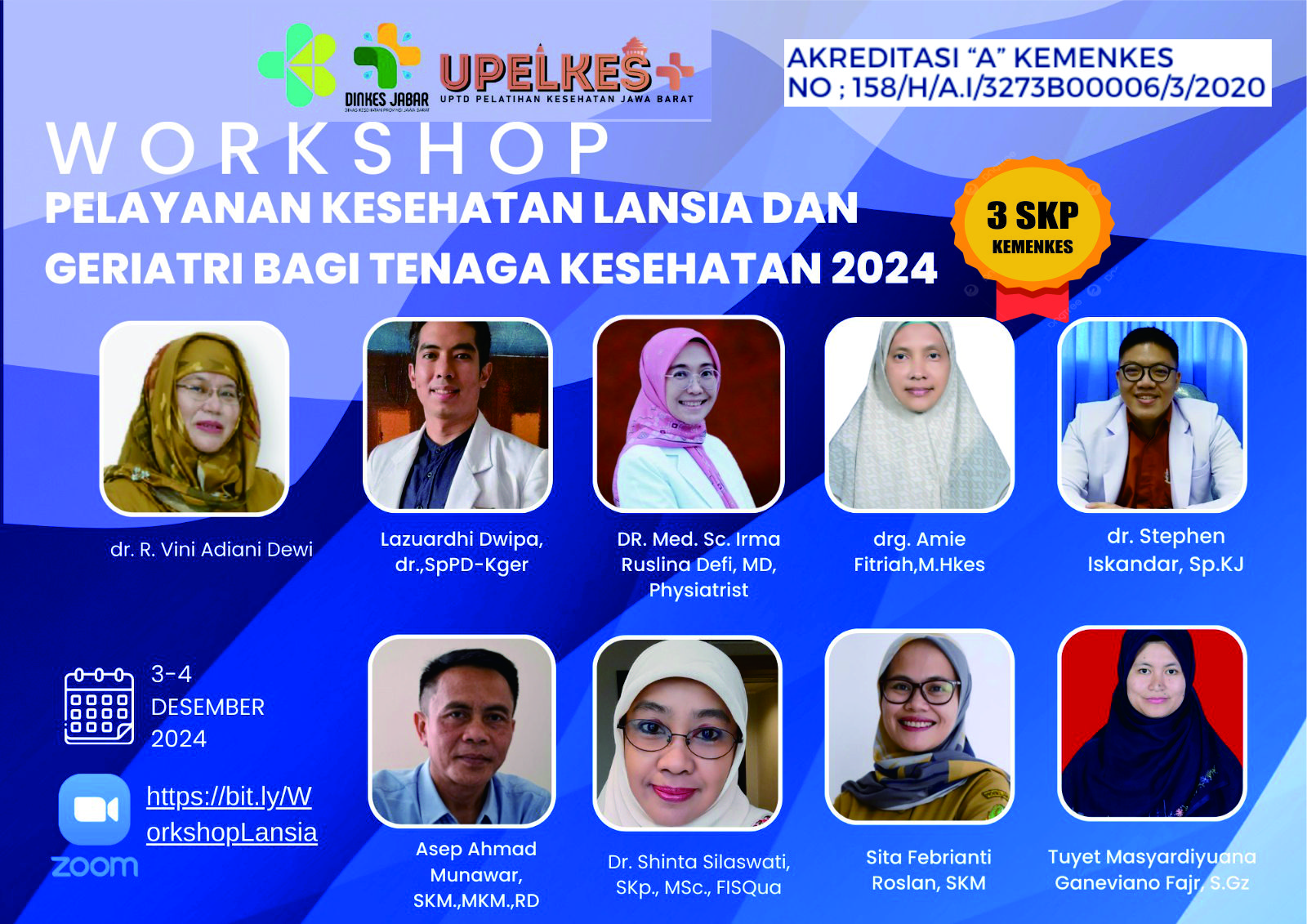 WORKSHOP PELAYANAN KESEHATAN LANSIA DAN GERIATRI BAGI PETUGAS  KESEHATAN