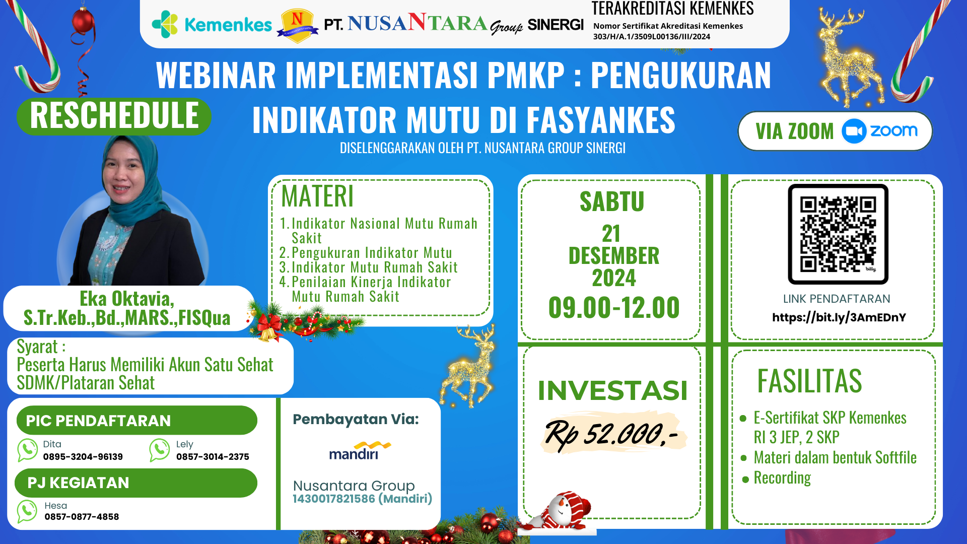 Webinar Implementasi PMKP Pengukuran Indikator Mutu di Fasyankes