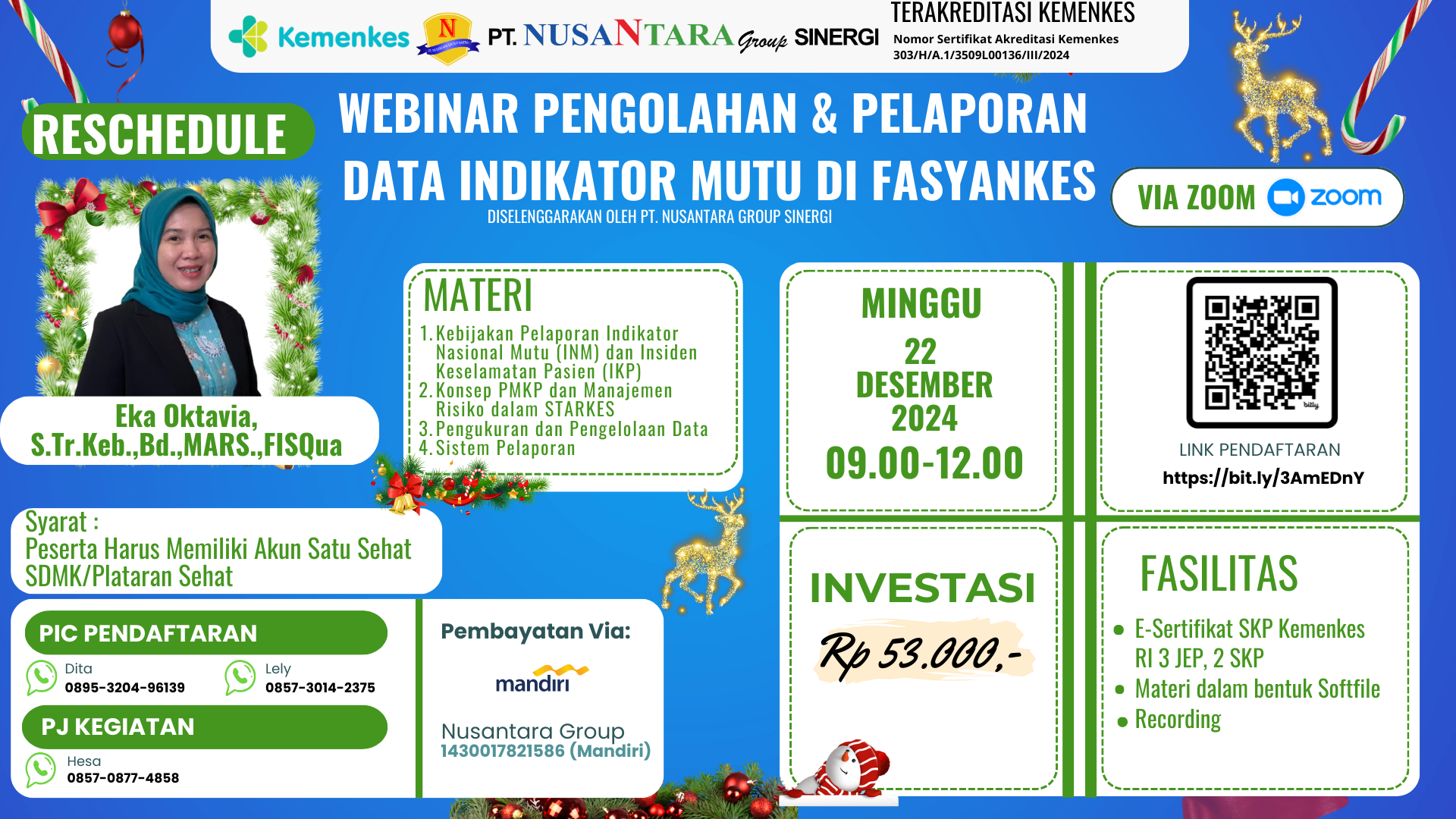 Webinar Pengolahan dan Pelaporan Data Indikator Mutu di Fasyankes