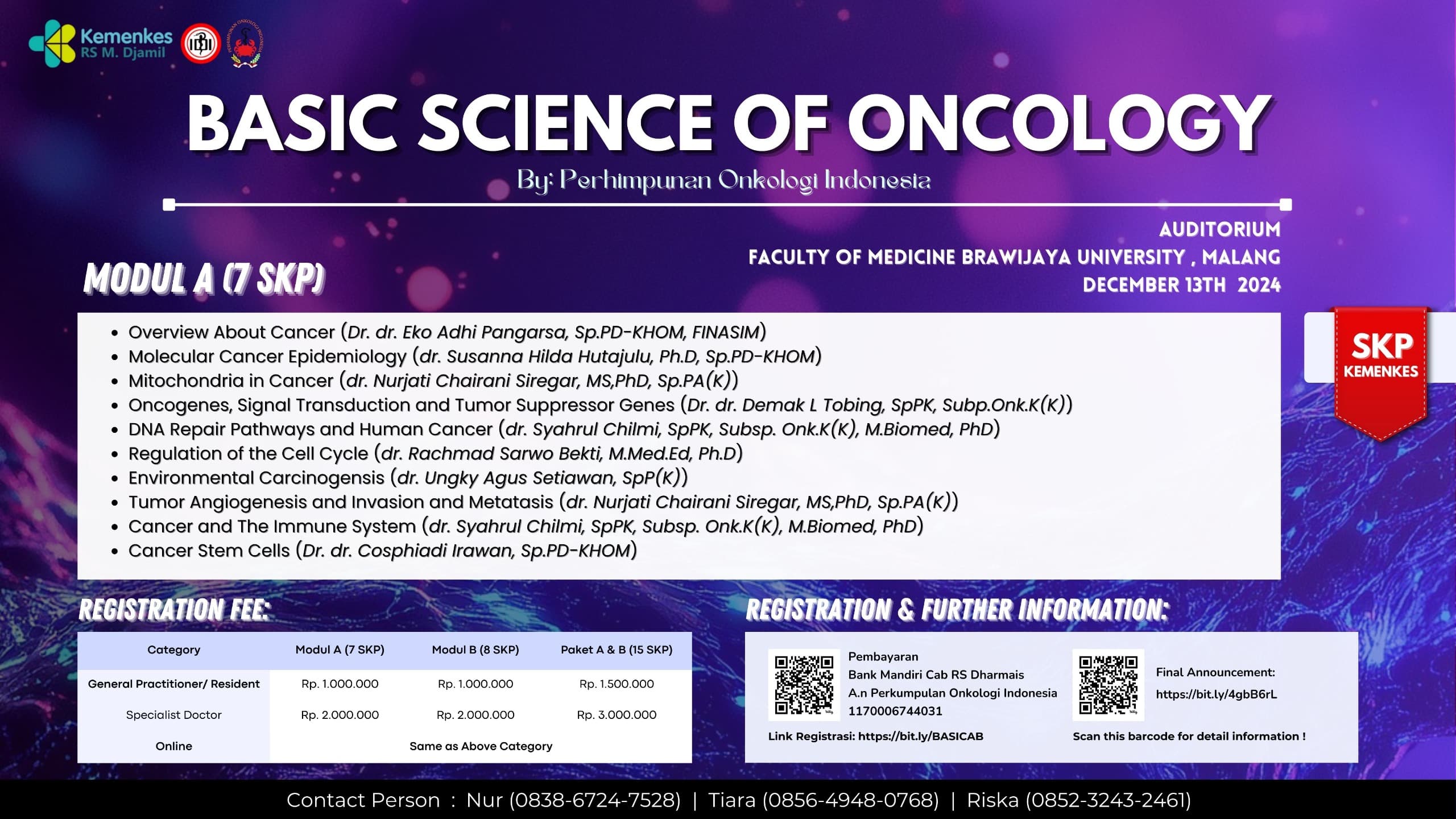 Seminar Basic Science Of Oncology - Modul A