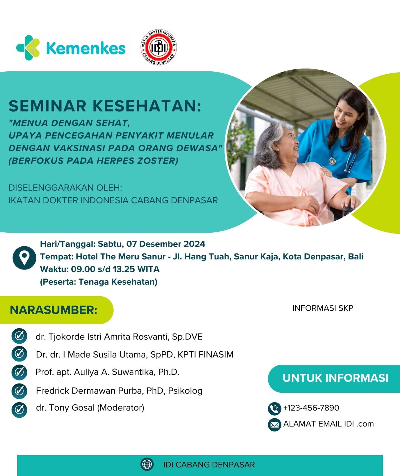 Seminar Menua dengan Sehat, Upaya Pencegahan Penyakit Menular dengan Vaksinasi pada Orang Dewasa (berfokus pada Herpes Zoster)