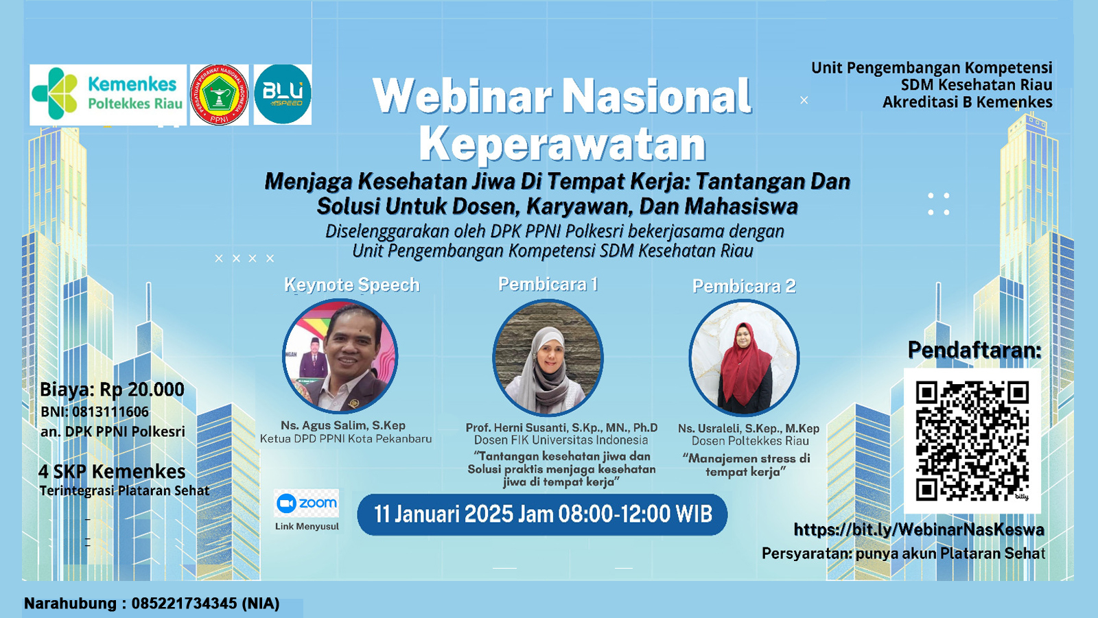 Webinar Nasional Menjaga Kesehatan Jiwa Di Tempat Kerja - Tantangan Dan Solusi Untuk Dosen, Karyawan, Dan Mahasiswa