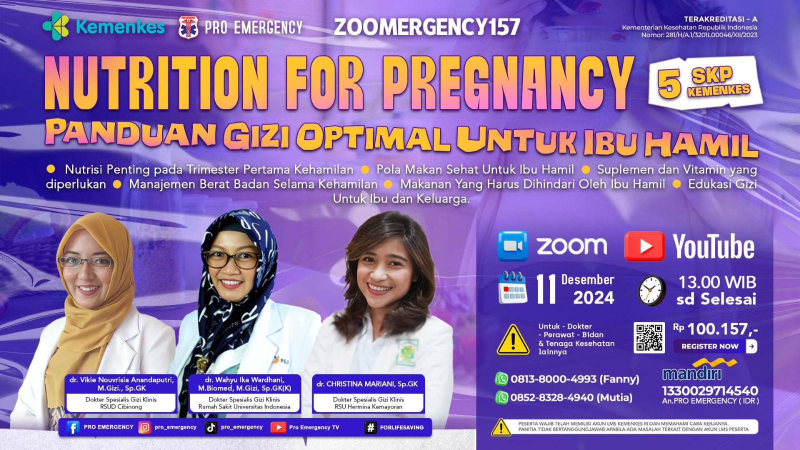 Webinar Nutrition For Pregnancy Panduan Gizi Optimal Untuk Ibu Hamil