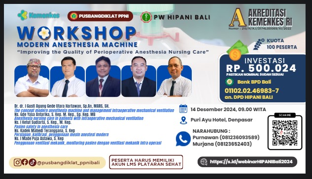13216-Improving the Quality of Perioperative Anesthesia Nursing Care, Modern Anesthesia Machine and Management of Intraoperative Mechanical Ventilation, Pasien Safety in Anesthesia Care