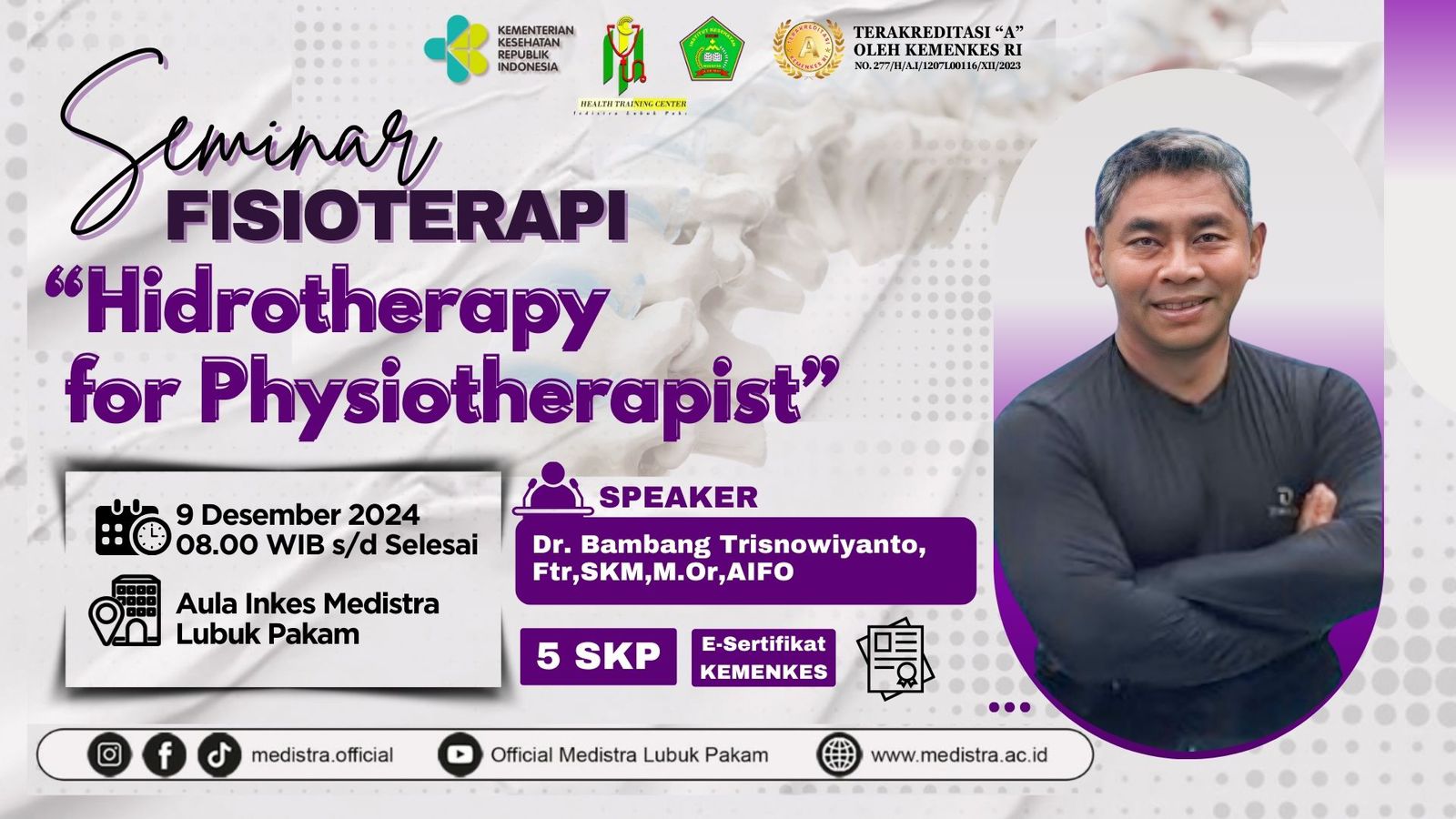 SEMINAR FISIOTERAPI HYDROTHERAPY FOR PHYSIOTHERAPIST