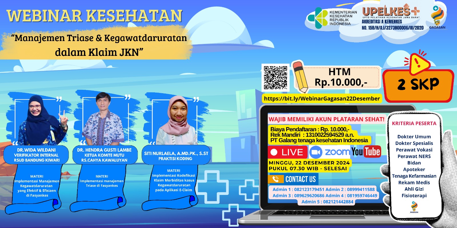 Webinar Manajemen Triase dan Kegawatdaruratan dalam Klaim JKN