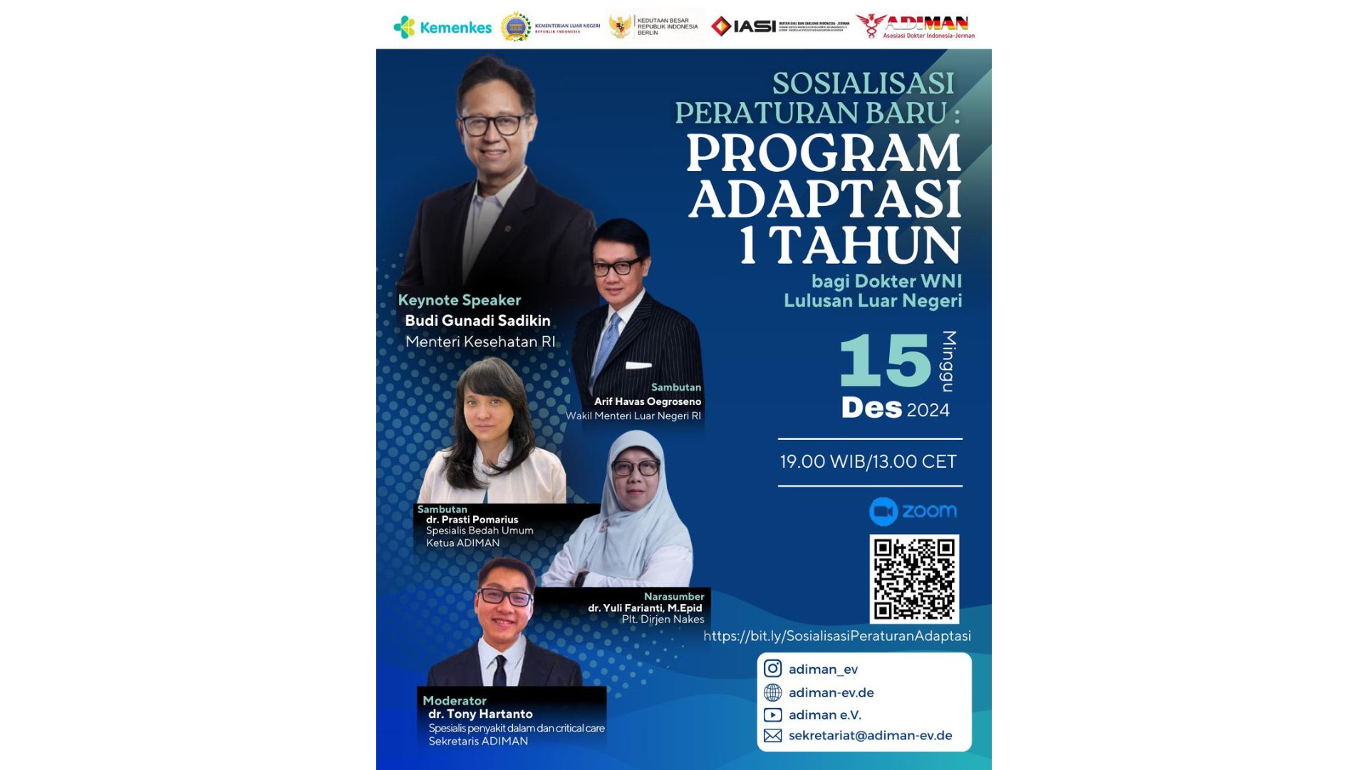 Sosialisasi Peraturan Program Adaptasi terbaru bersama Kemenkes dan Kemenlu RI