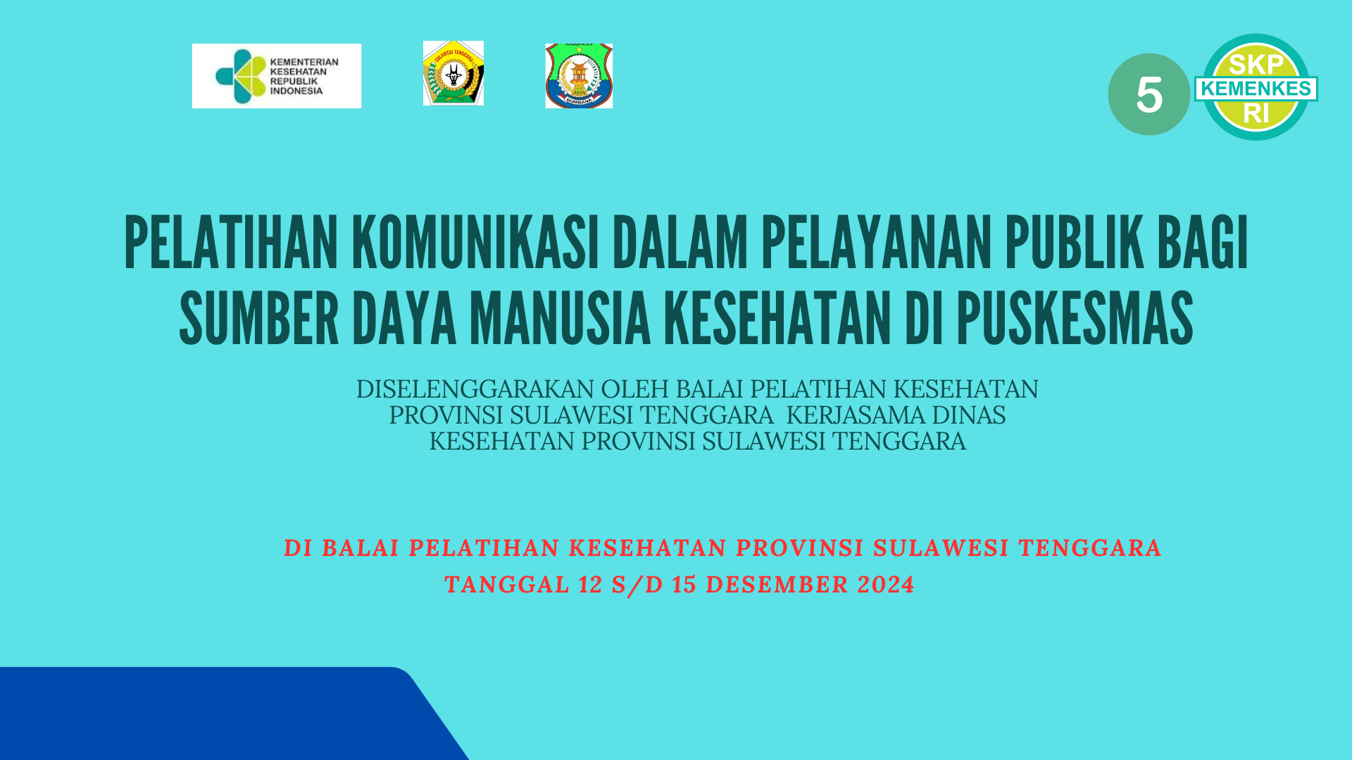 Pelatihan Komunikasi dalam Pelayanan Publik bagi Sumber Daya Manusia Kesehatan di Puskesmas