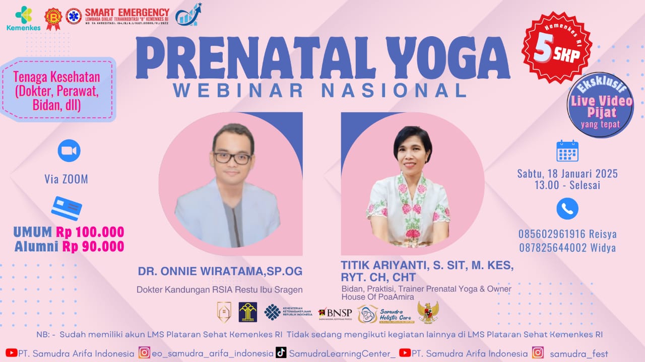 WEBINAR PT. SAMUDRA SUKSES NUSANTARA dengan Tema Prenatal Yoga